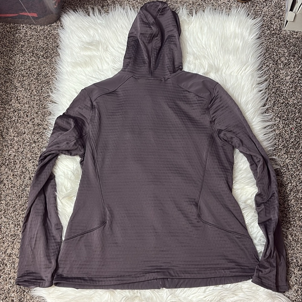 Under Armour Purple Fitted Cold Gear Hooded Zip Up Jacket Lightweight Size L - Picture 9 of 12